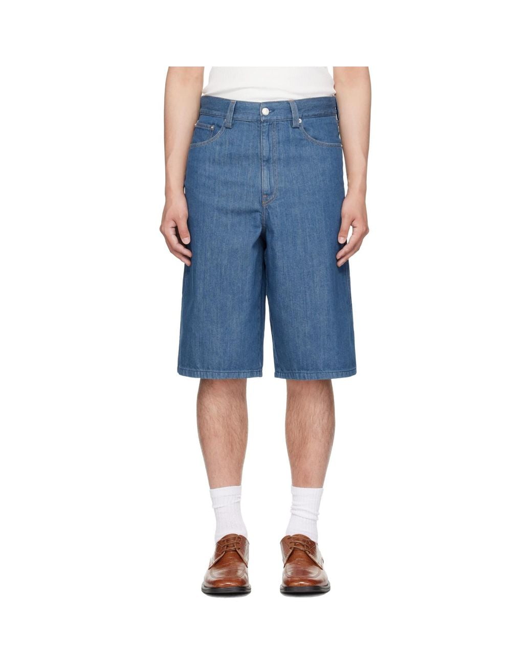 A.P.C. Blue Westland Denim Shorts for men