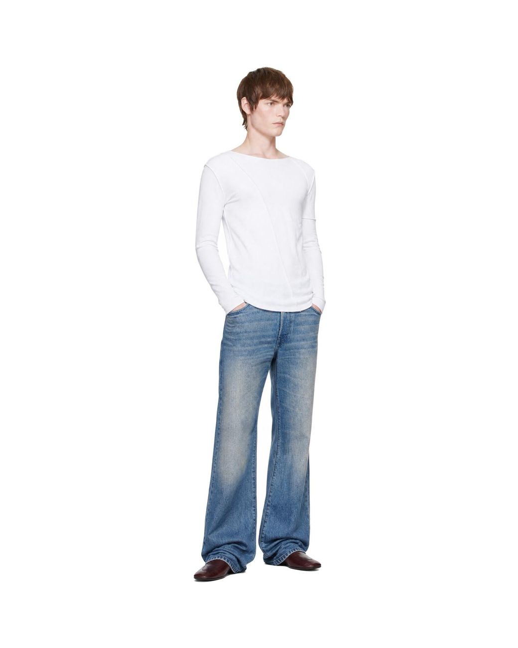 Dries Van Noten White Long Sleeve T-Shirt for men