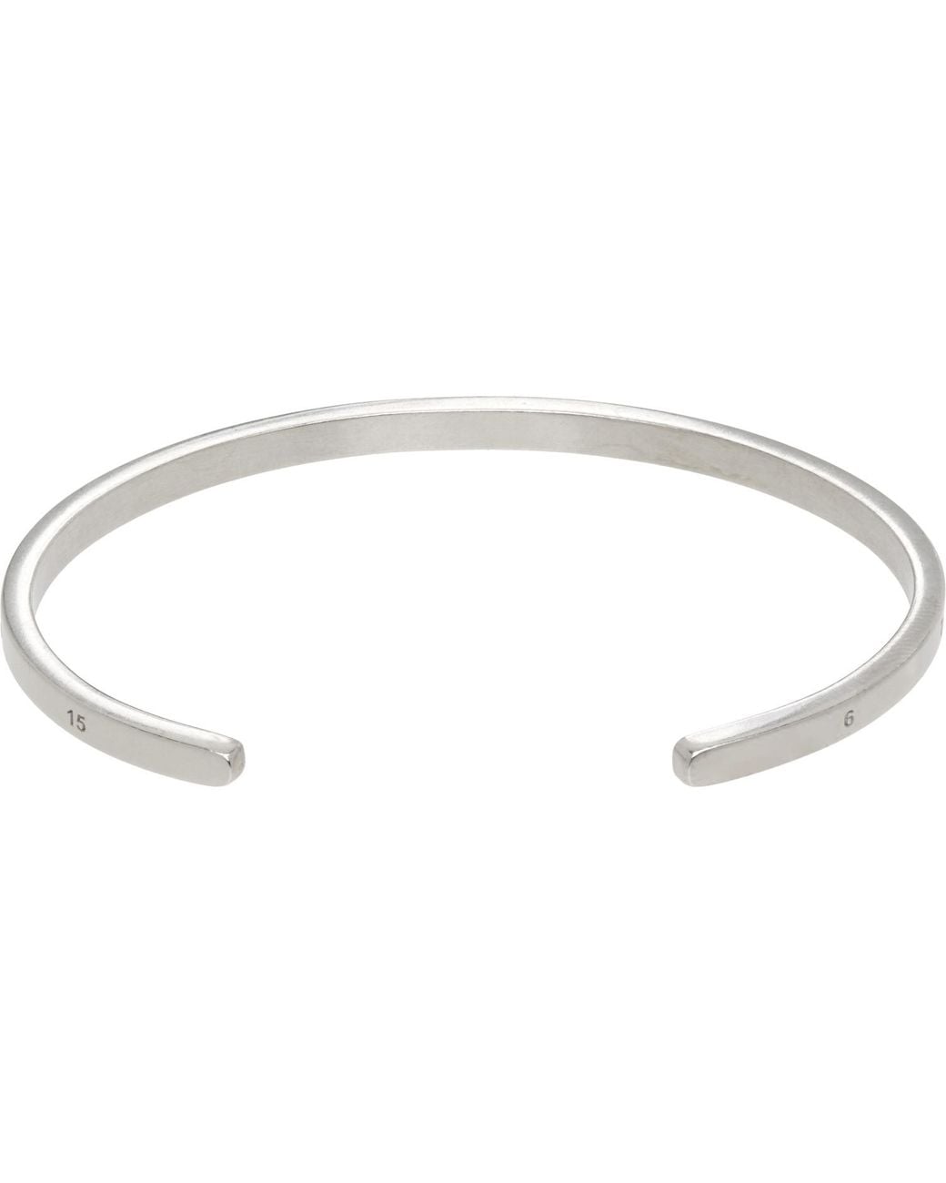 Maison Margiela Metallic Number Reference Cuff Bracelet for men