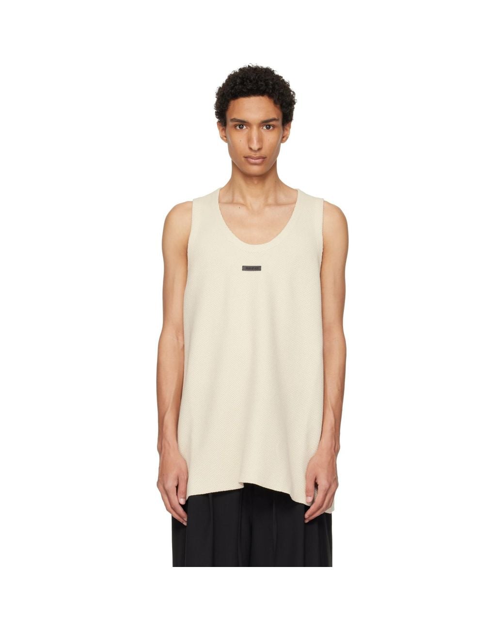Fear Of God Natural Off- Knitted Tank Top for men