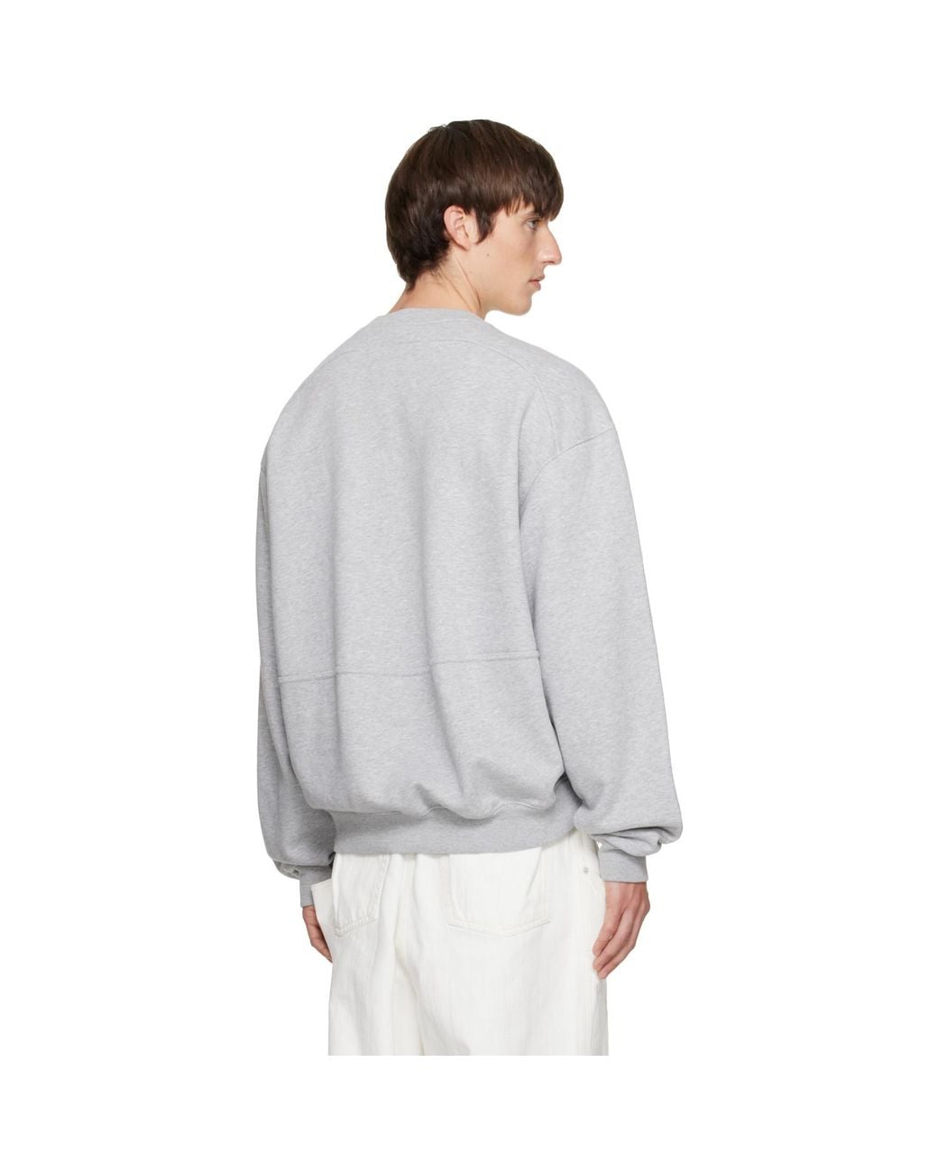 HYACYN Gray Embroidery Sweatshirt for men
