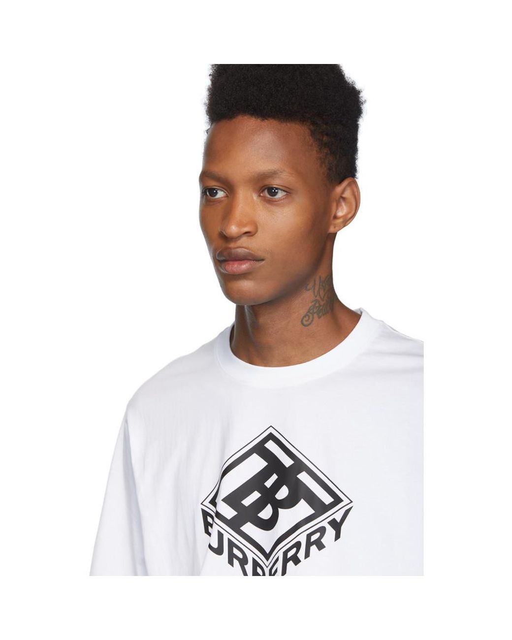 お買い得！！★ バーバリー ★ Ellison Tシャツ Burberry Ellison TB Logo T-shirt Black Men's - US