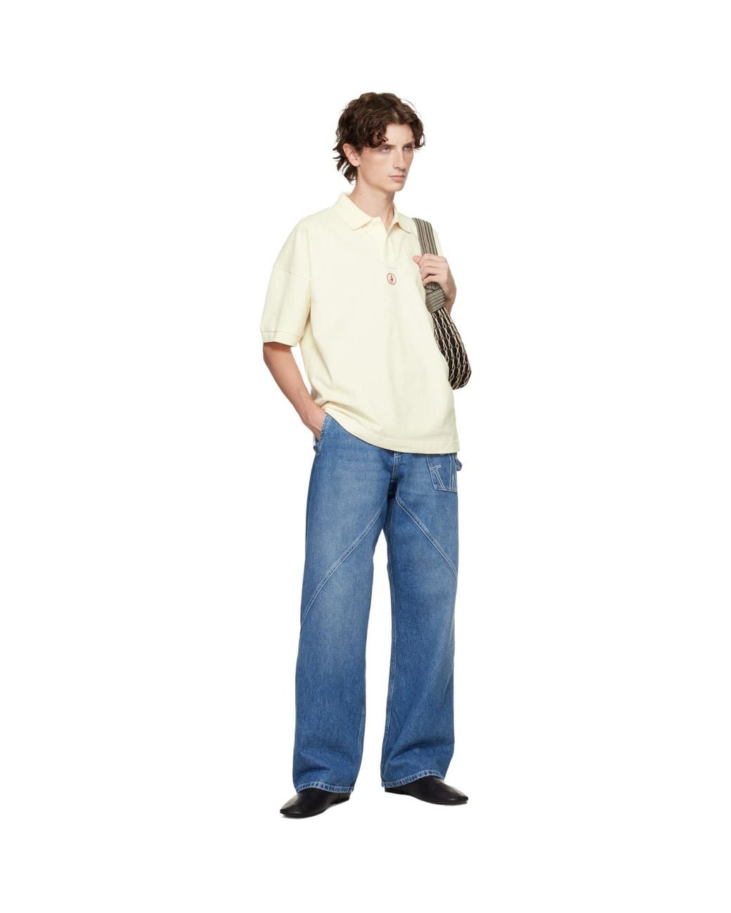 J.W. Anderson Blue Twisted Workwear Jeans for men