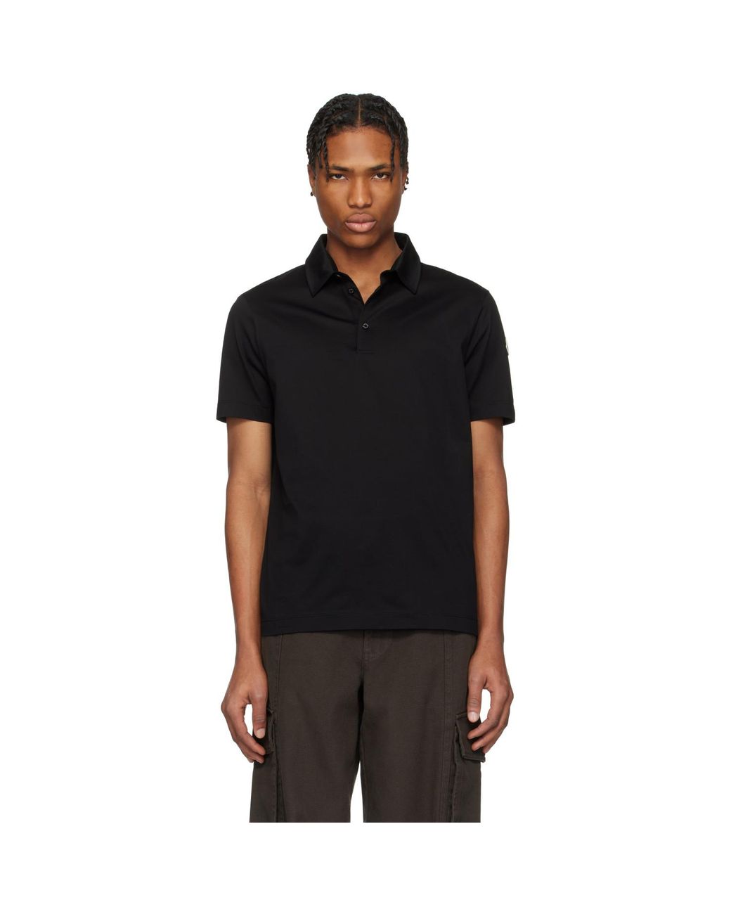 Moncler Black Archivio Ss Polo for men