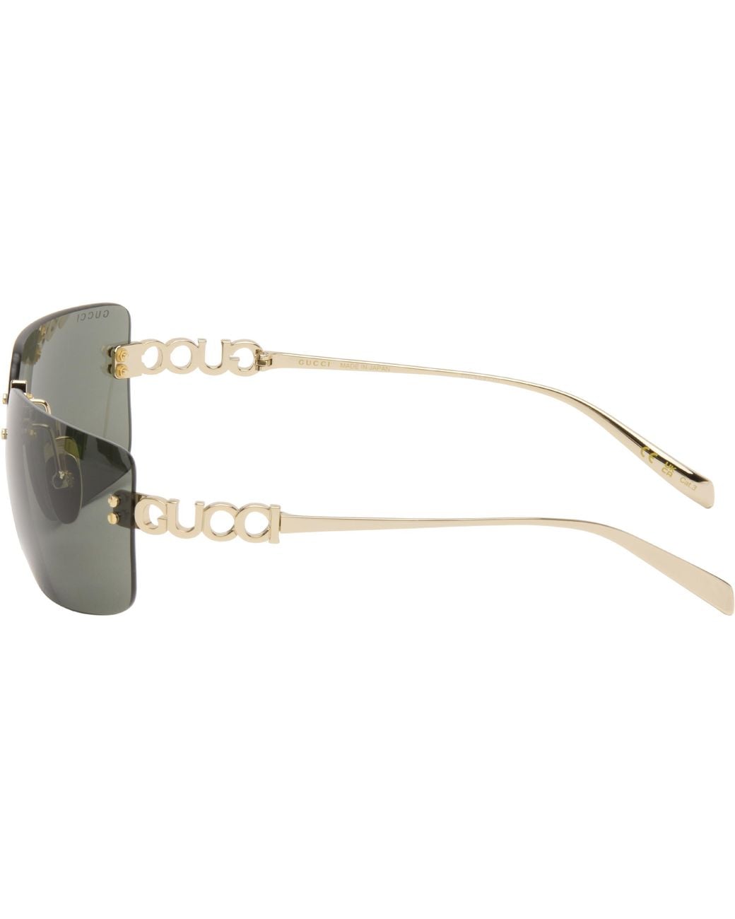 Gucci Black Block Bending Sunglasses