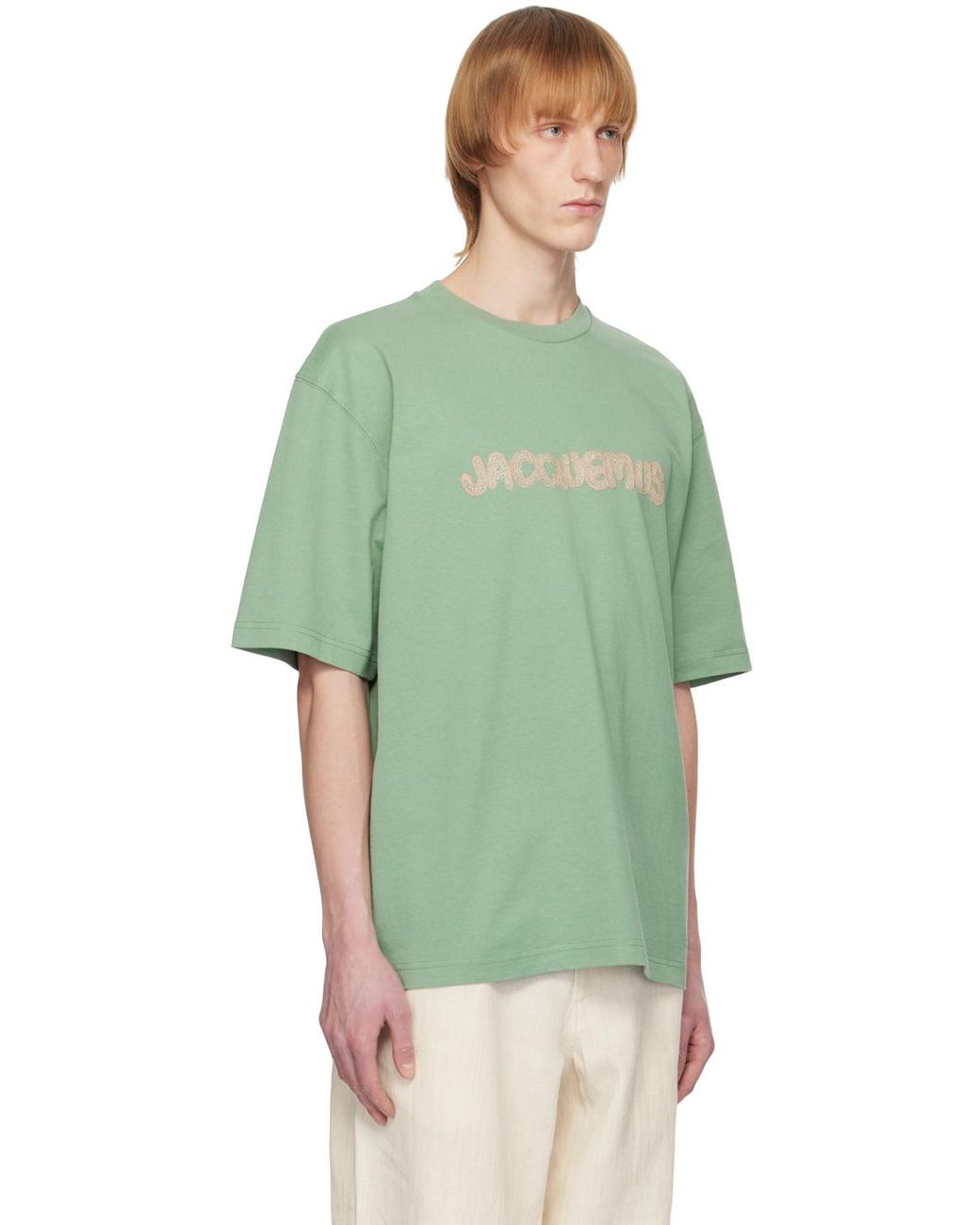 Jacquemus Green 'le T-shirt Raphia' T-shirt for Men | Lyst UK