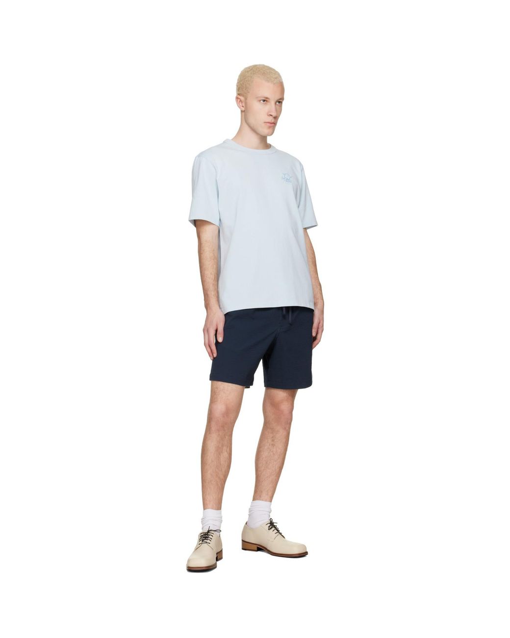 Maison Kitsuné Blue Elasticated Shorts for men