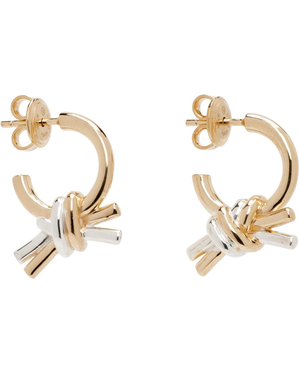 Bottega Veneta Black Knot Earrings