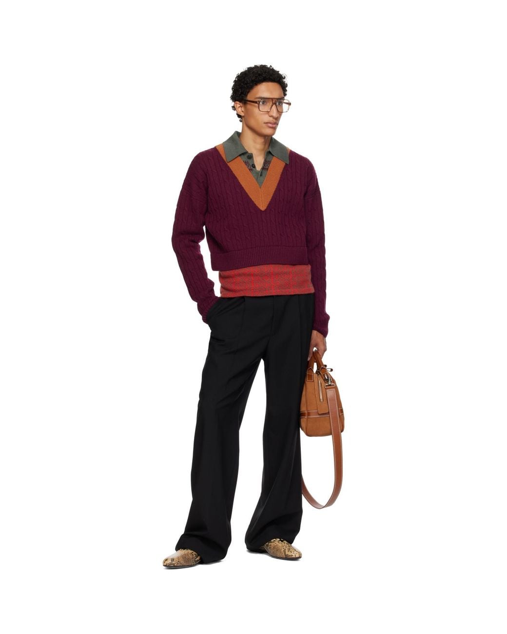 Dries Van Noten Brown Leather Oxfords for men