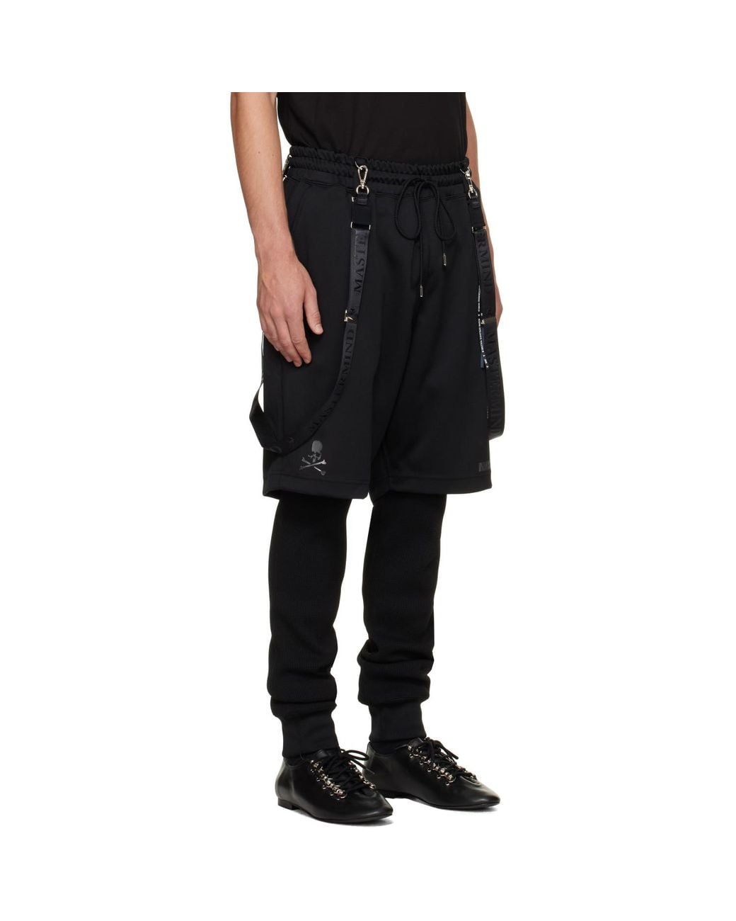 MASTERMIND WORLD Black Layered Trousers for men