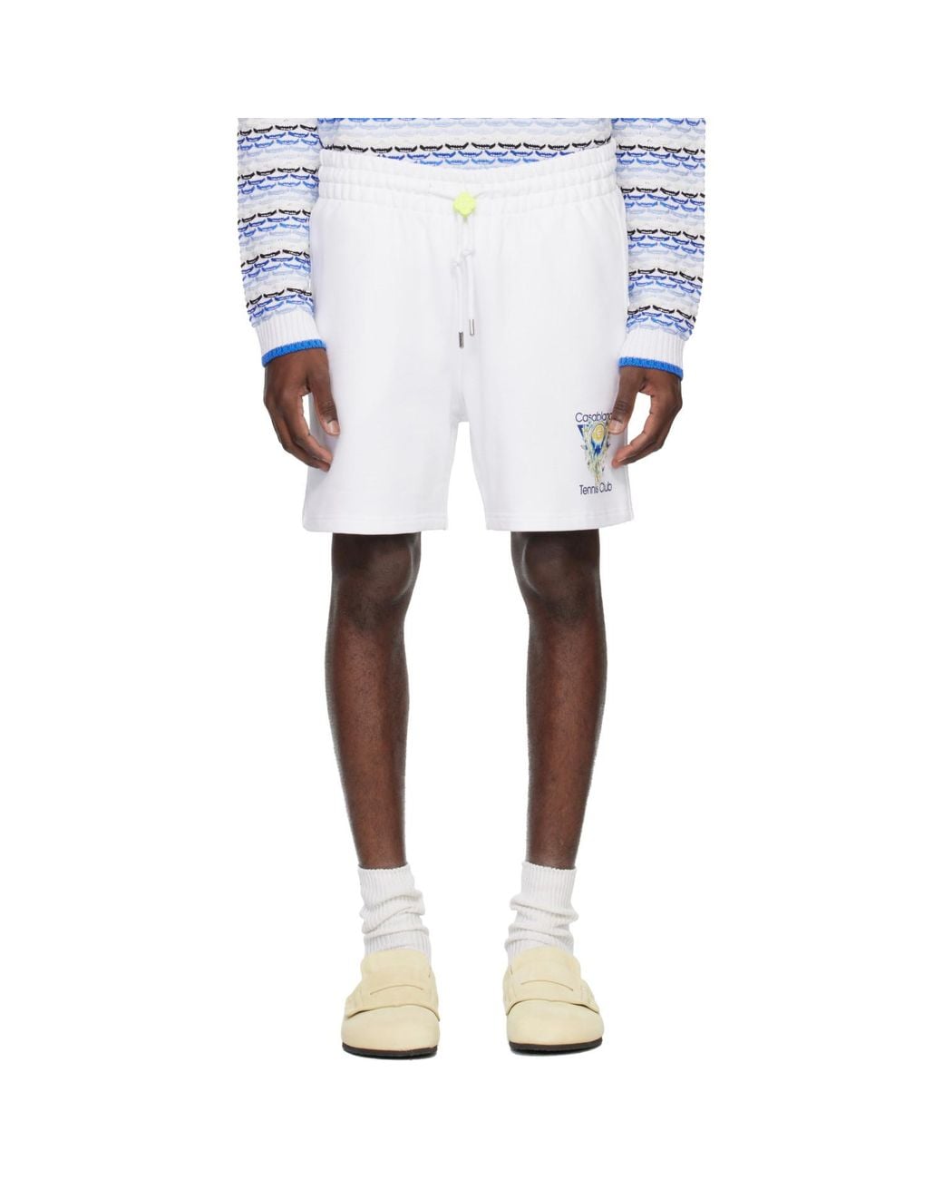 Casablanca White Sweat Shorts for men