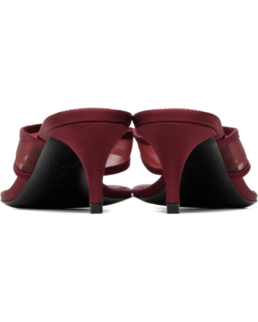 Alaïa Red Burgundy Infra 55 Heeled Sandals