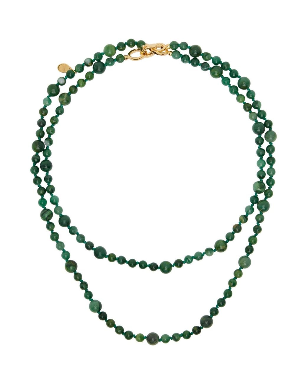 Totême Metallic Infinity Bead Necklace