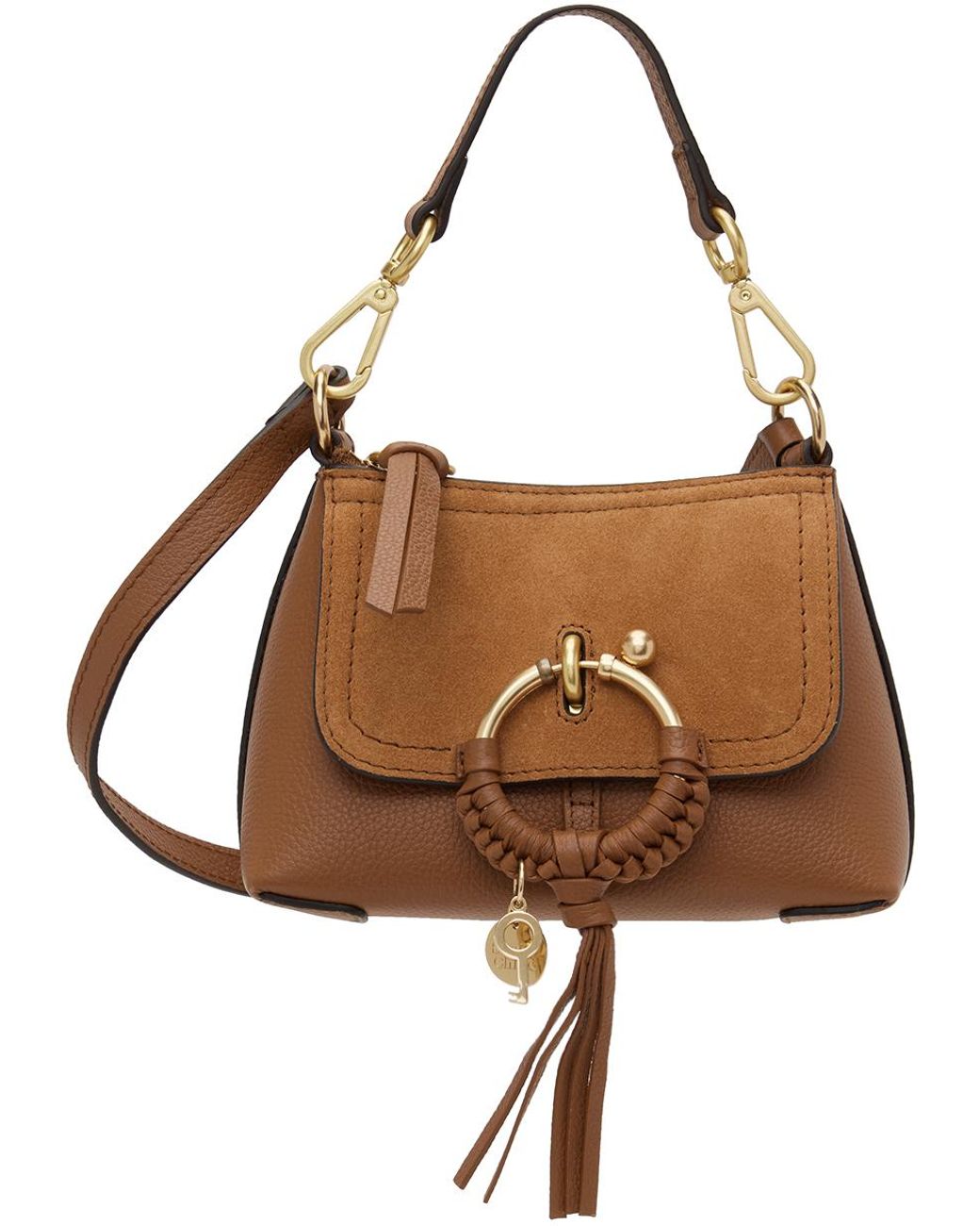 See By Chloé Tan Joan Mini Crossbody Bag in Brown | Lyst