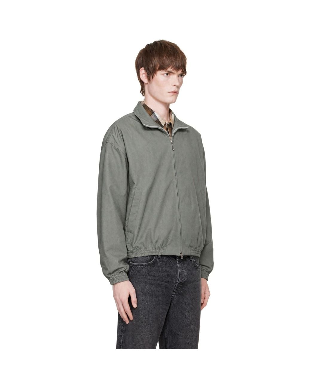 Agolde Gray Marshall Windbreaker Jacket for men