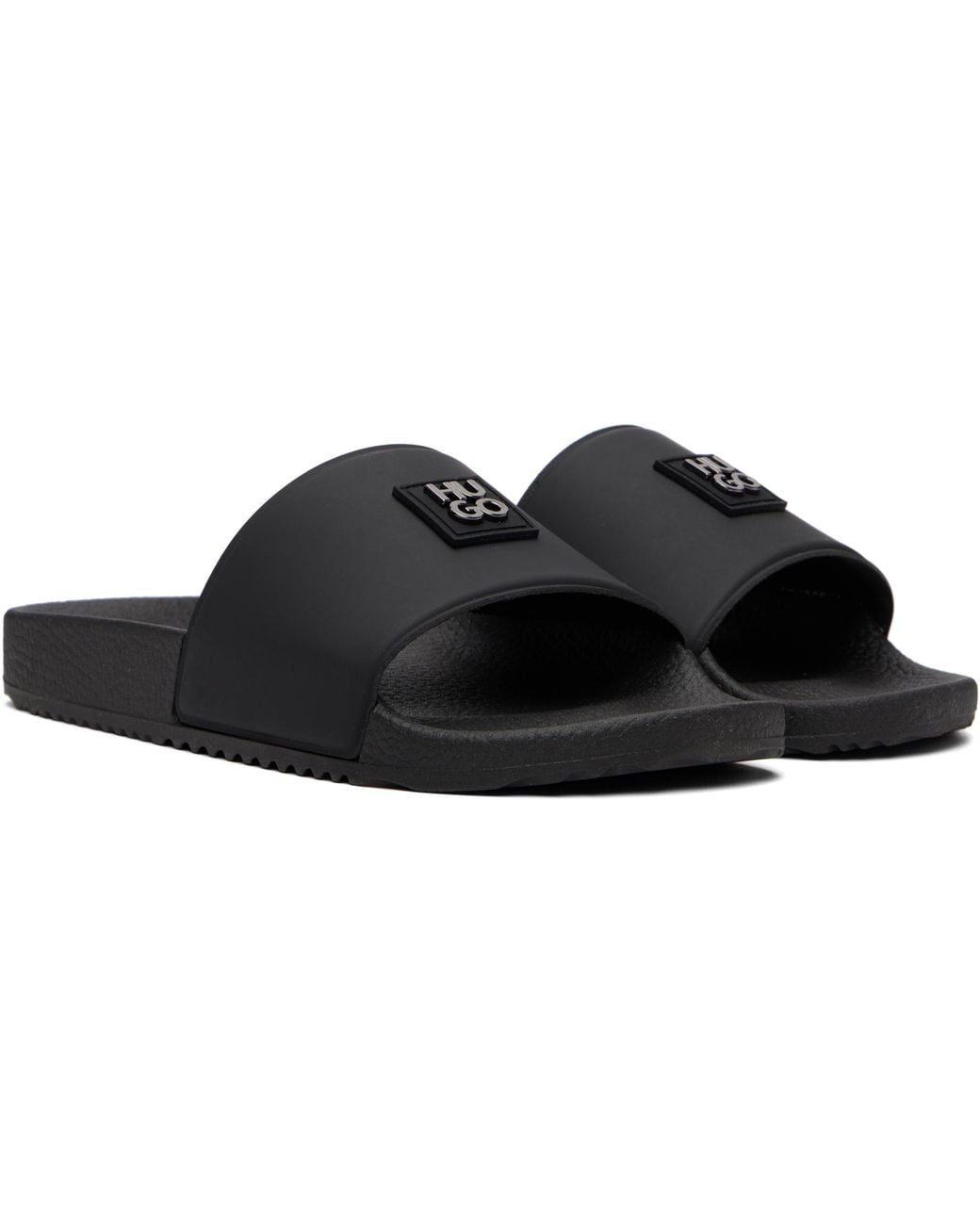 HUGO Black Logo Hardware Sandals for men