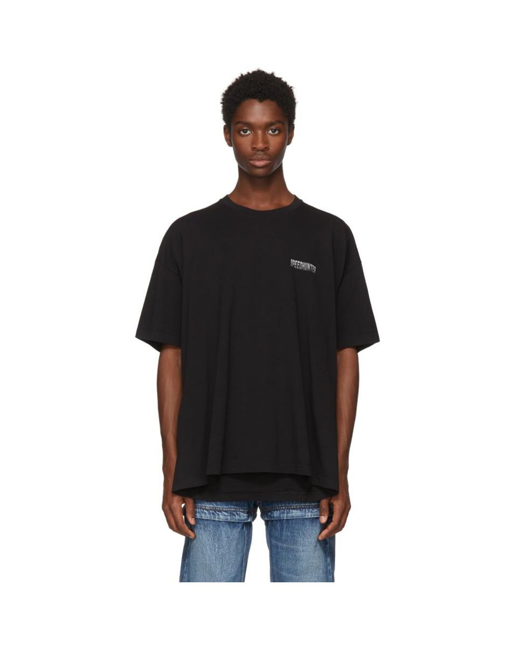 Balenciaga Black Speedhunter Double Hem T-shirt for Men | Lyst Canada