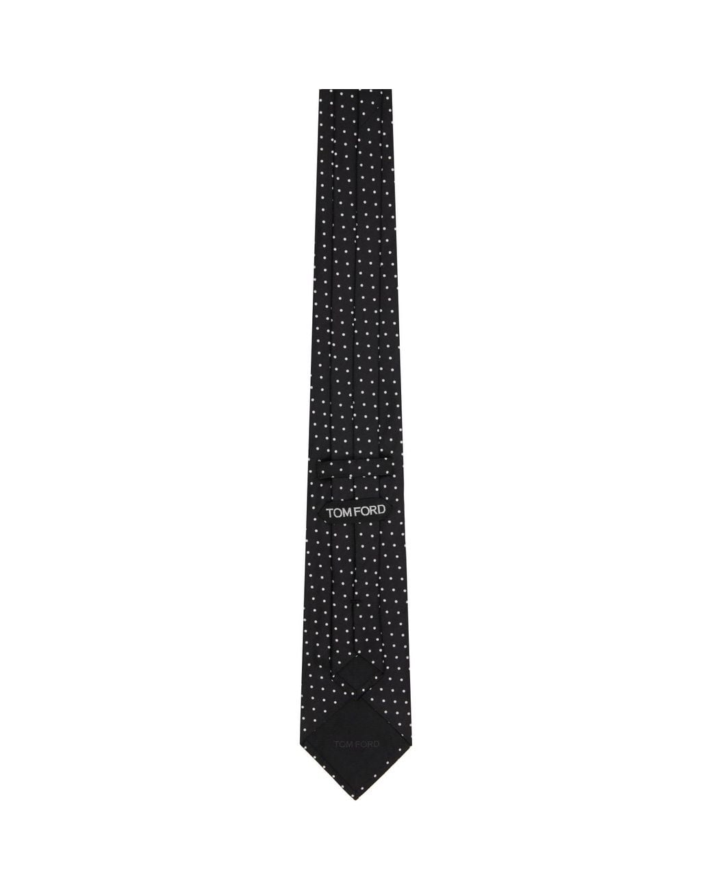 Tom Ford Black Micro Dot Weave Tie for men