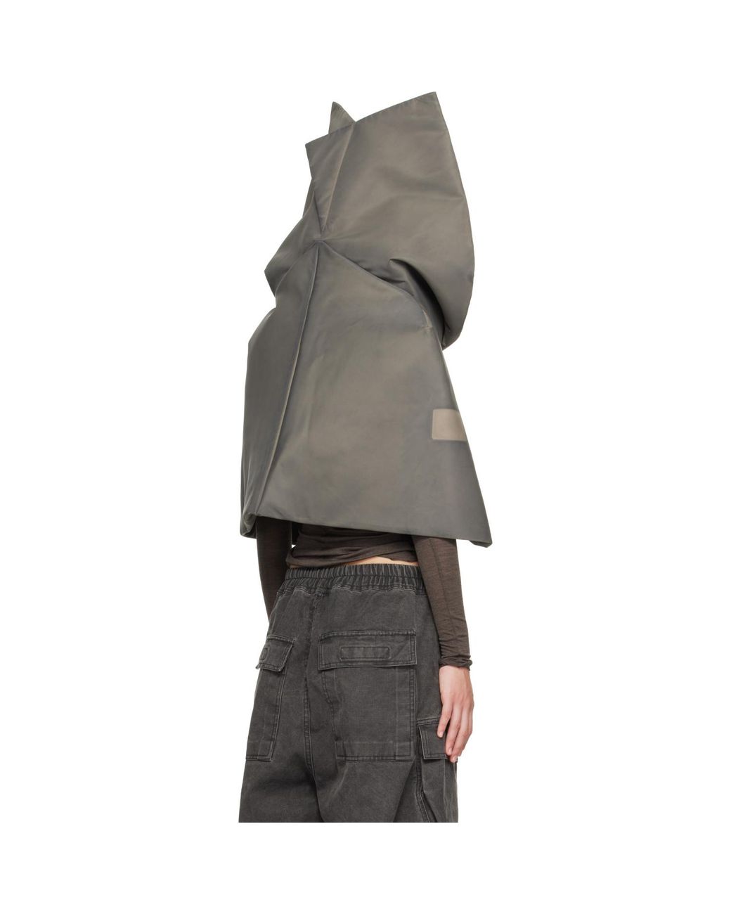 Rick Owens Gray Tower Cowl Top