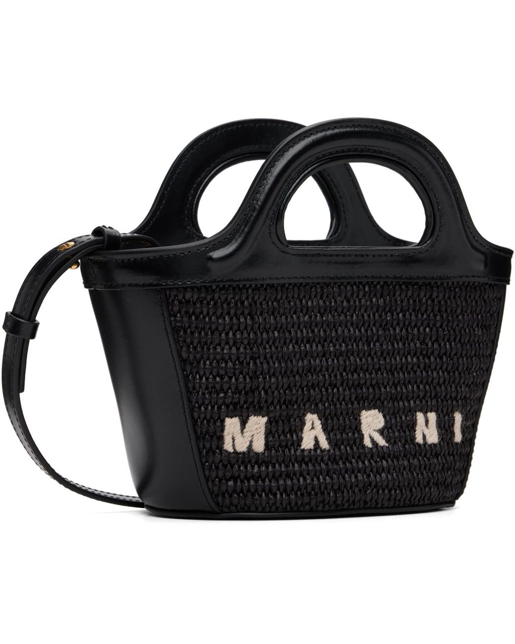 Marni Black Tropicalia Micro Tote