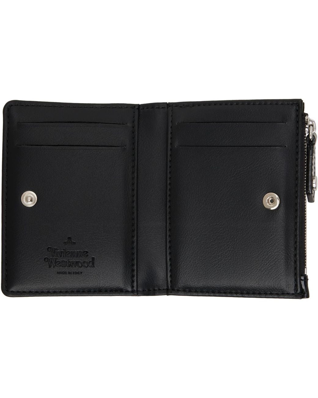 Vivienne Westwood Black Slim Flap Card Holder for men