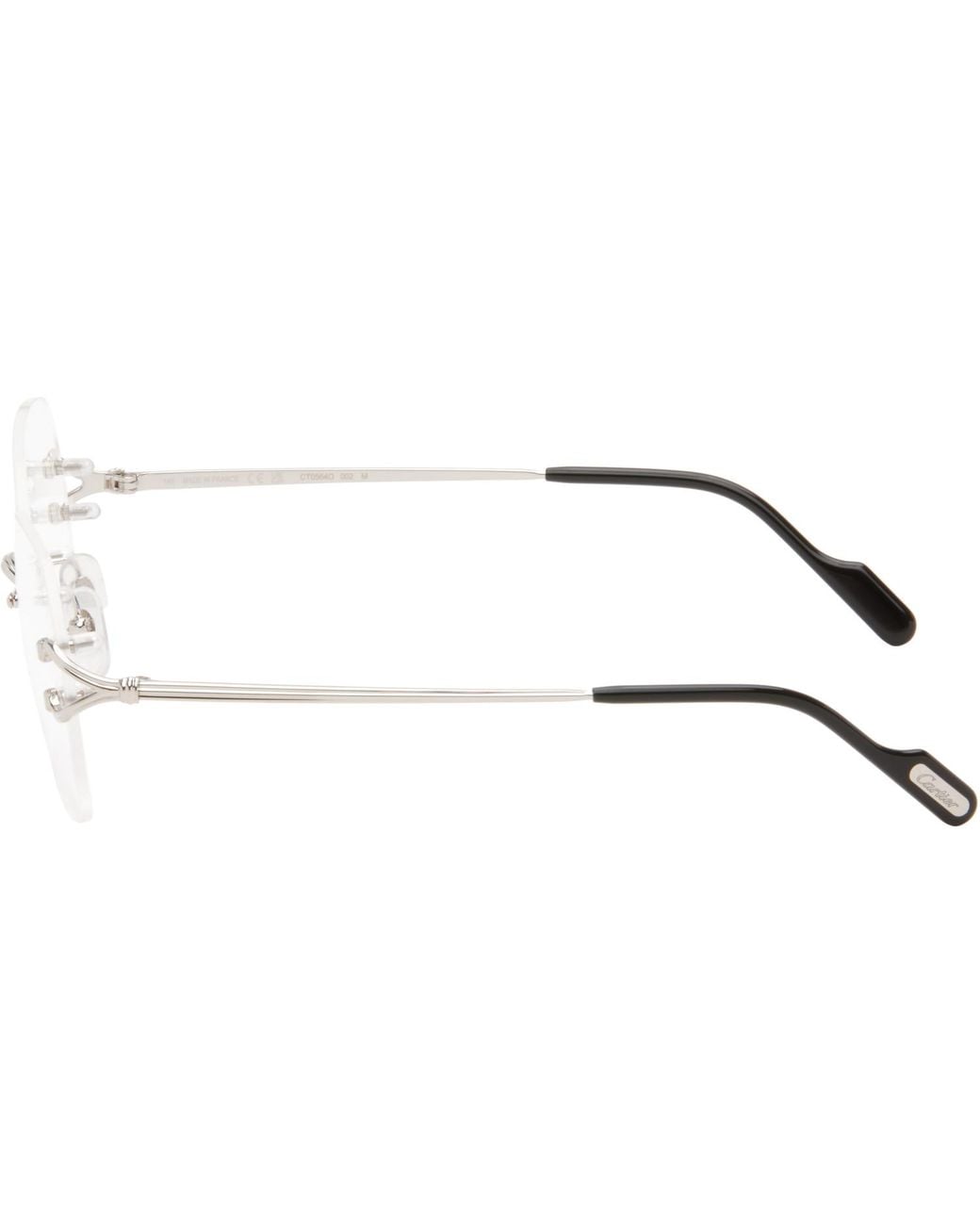 Cartier Metallic 'Signature C De Glasses
