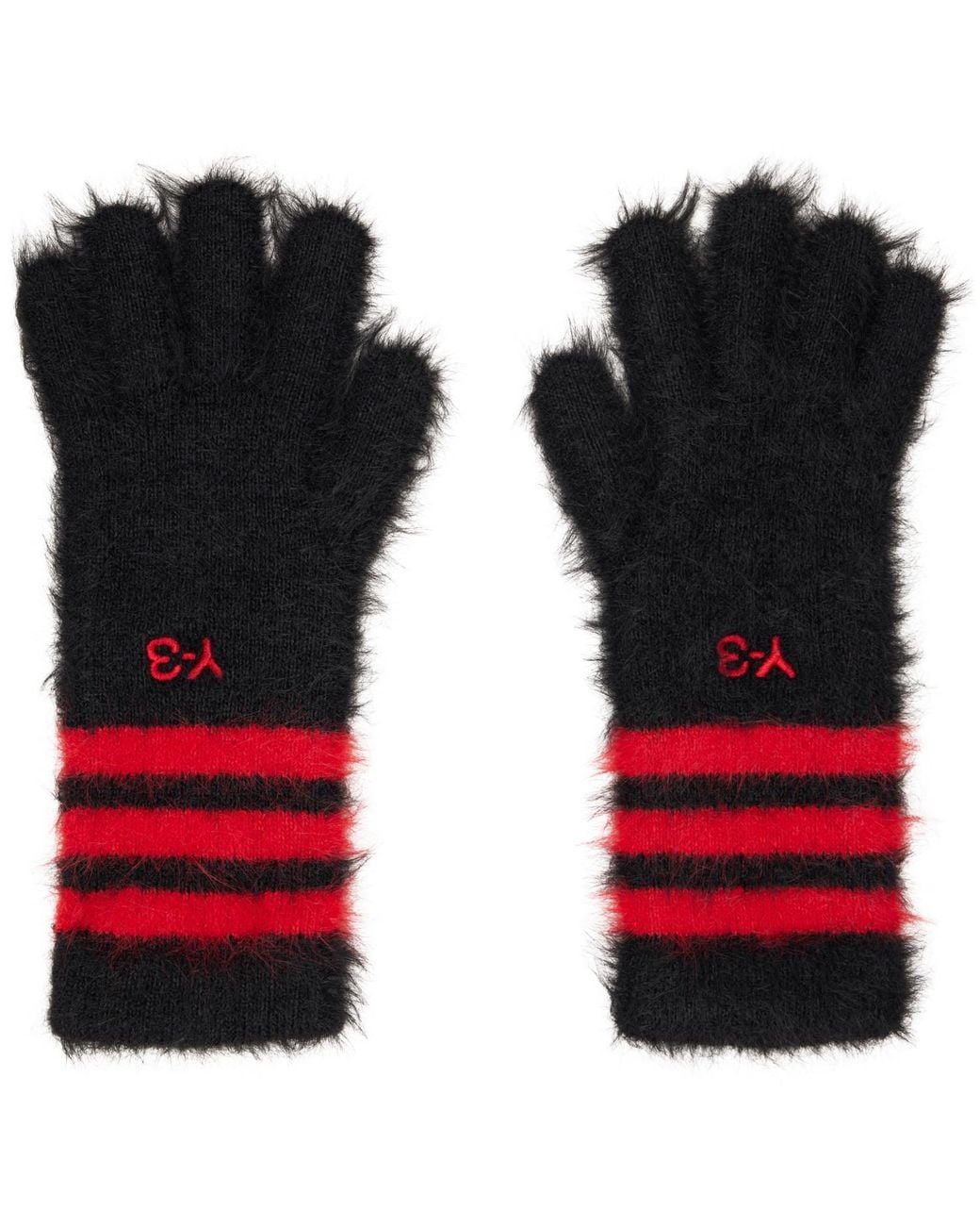 Y-3 Black Stripes Gloves for men