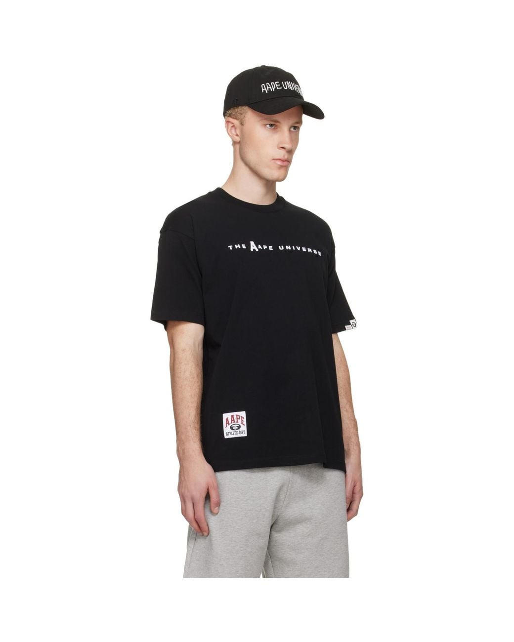Aape By A Bathing Ape Black 'Aapeunvs' T-Shirt for men