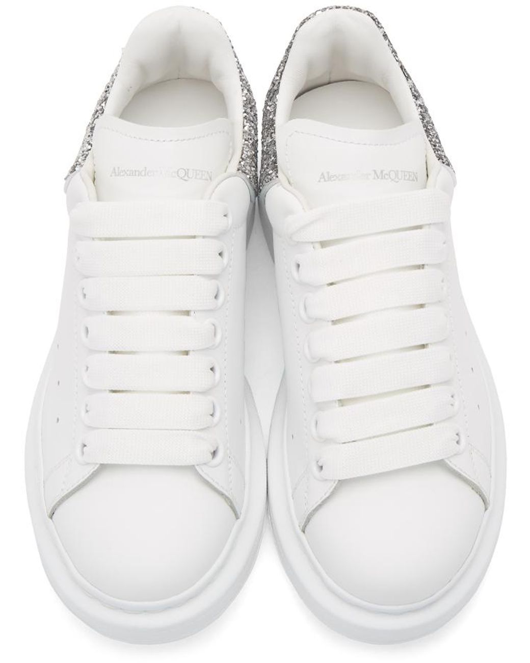 Silver glitter shop alexander mcqueen trainers