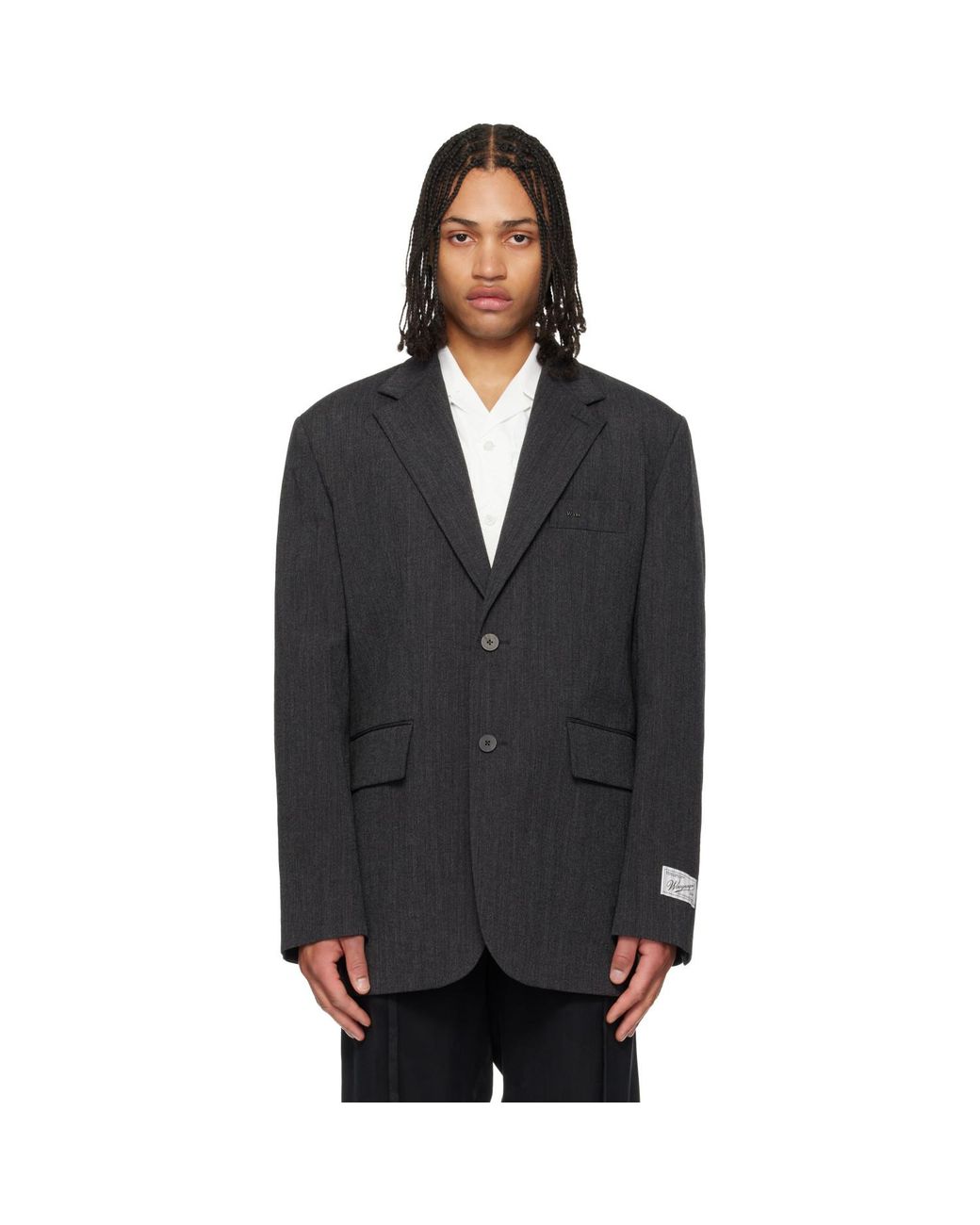 Wooyoungmi Black Oxford Single Blazer for men