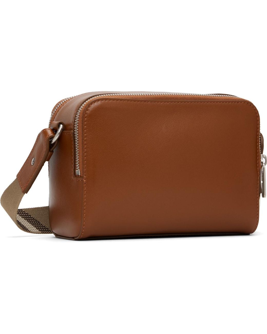 Burberry Brown Tan Pop Check Crossbody Bag for men