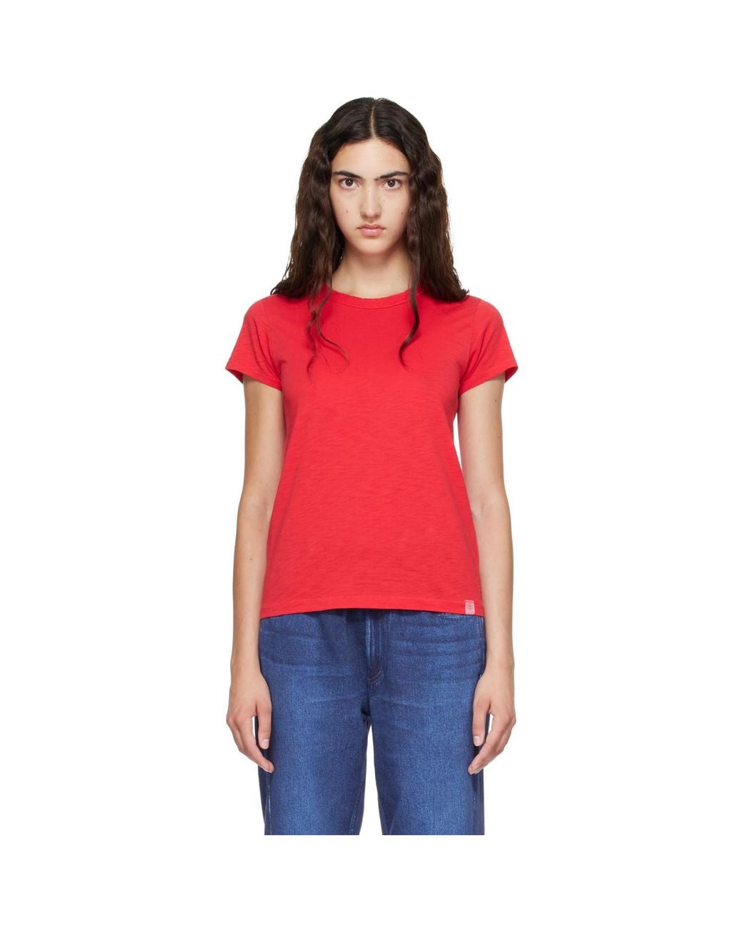 Rag & Bone Red 'The Slub' T-Shirt