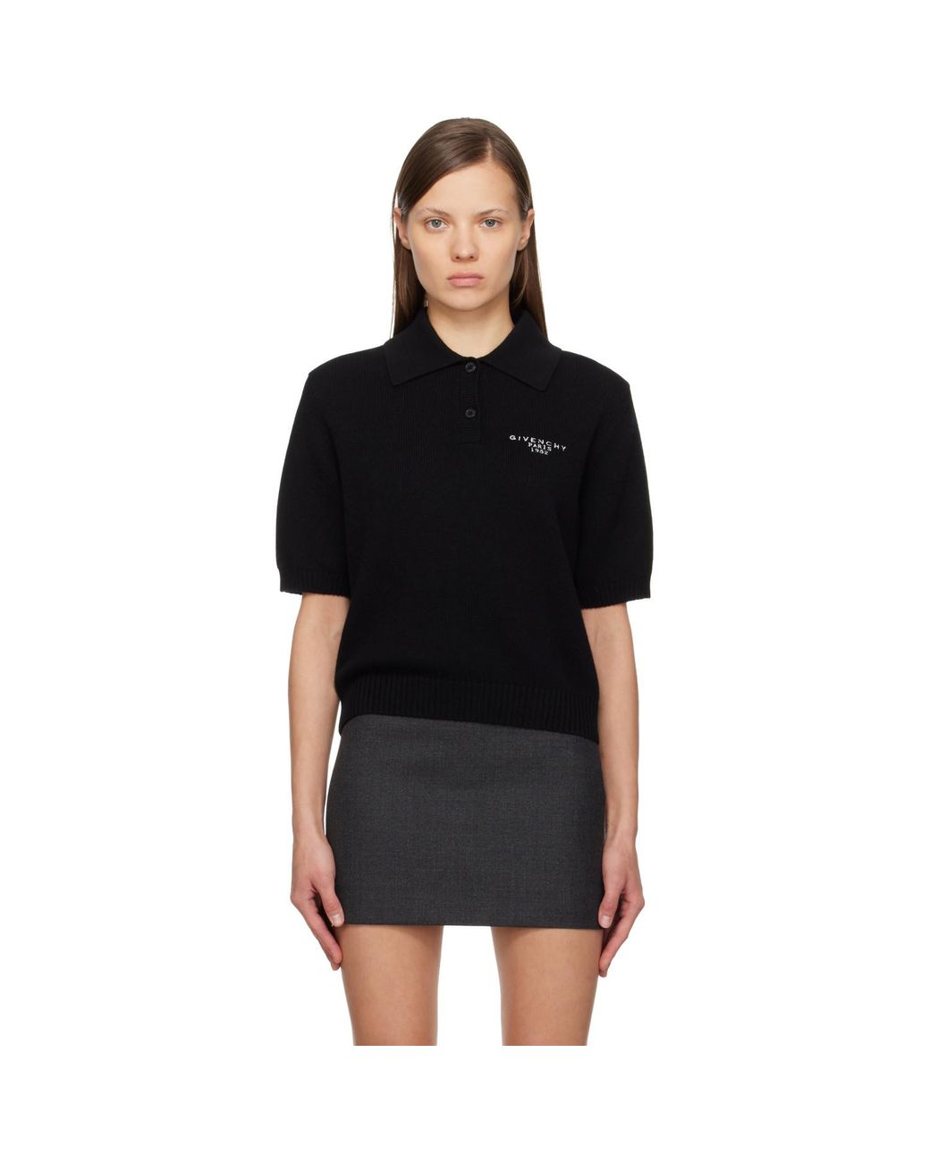 Givenchy Black Wool & Cashmere Polo
