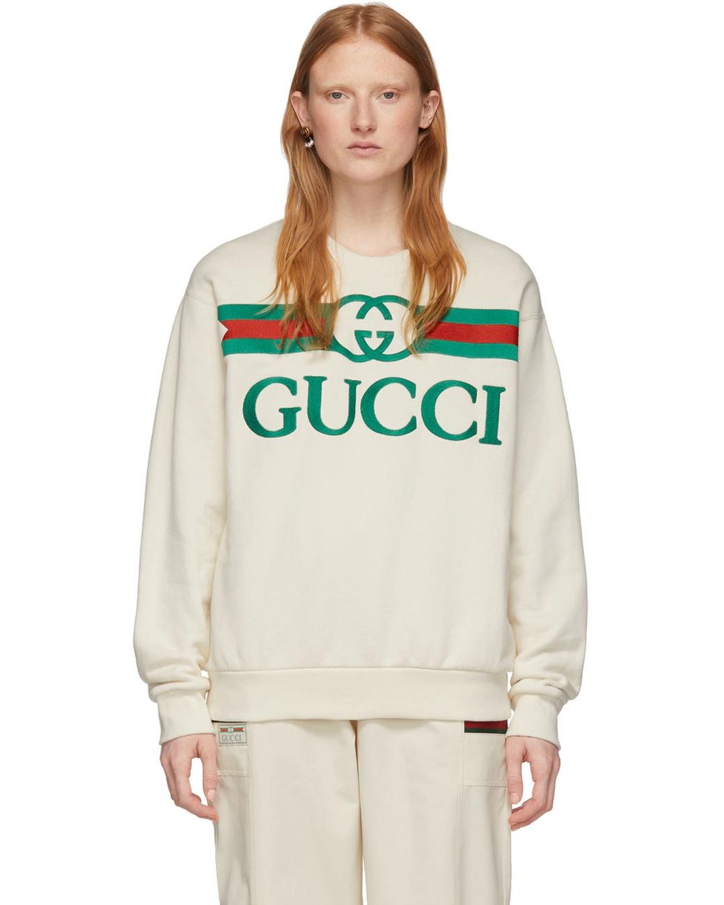 Oversized cotton jersey hoodie - Gucci - Women