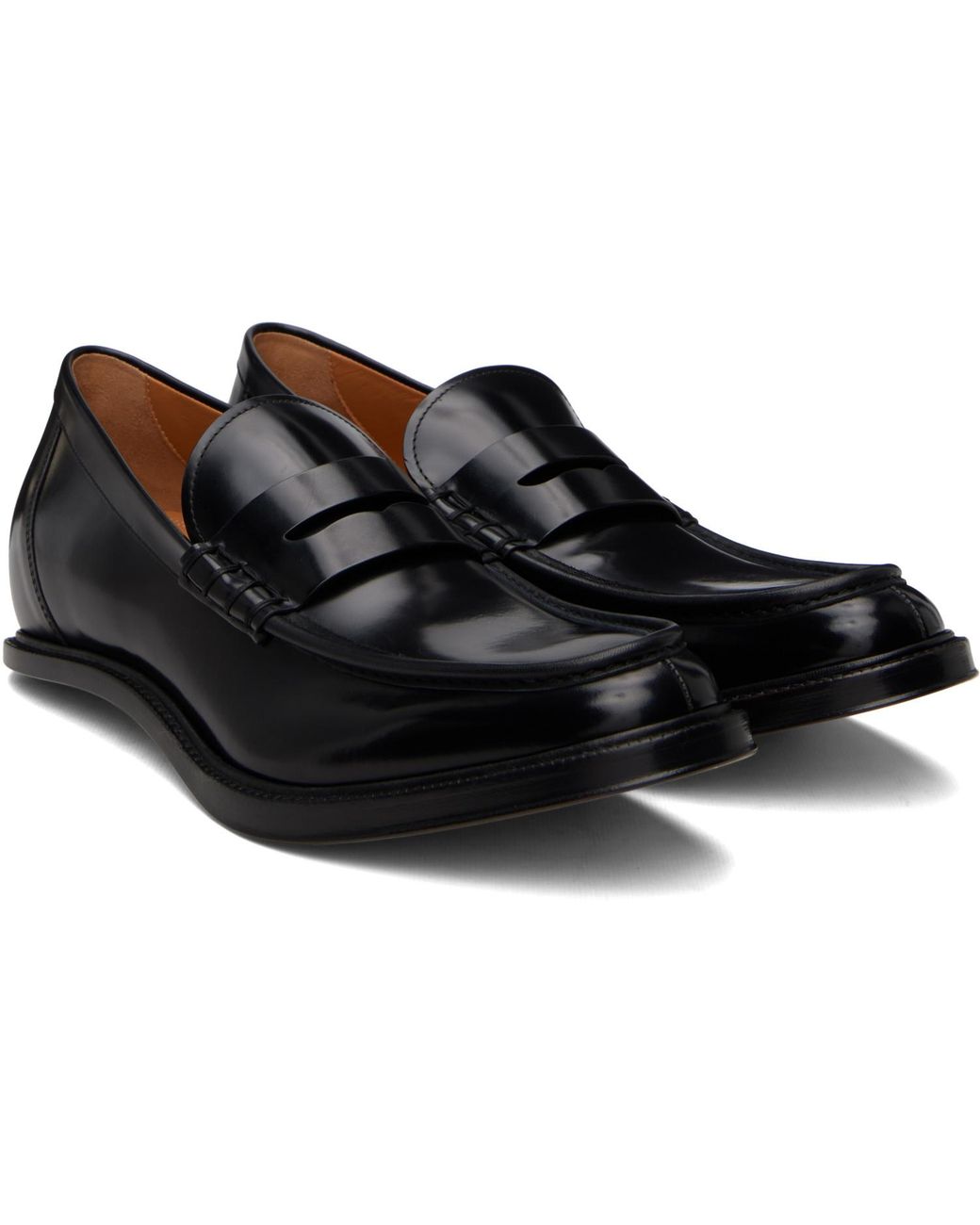 Maison Margiela Black Heel-Less Loafers for men