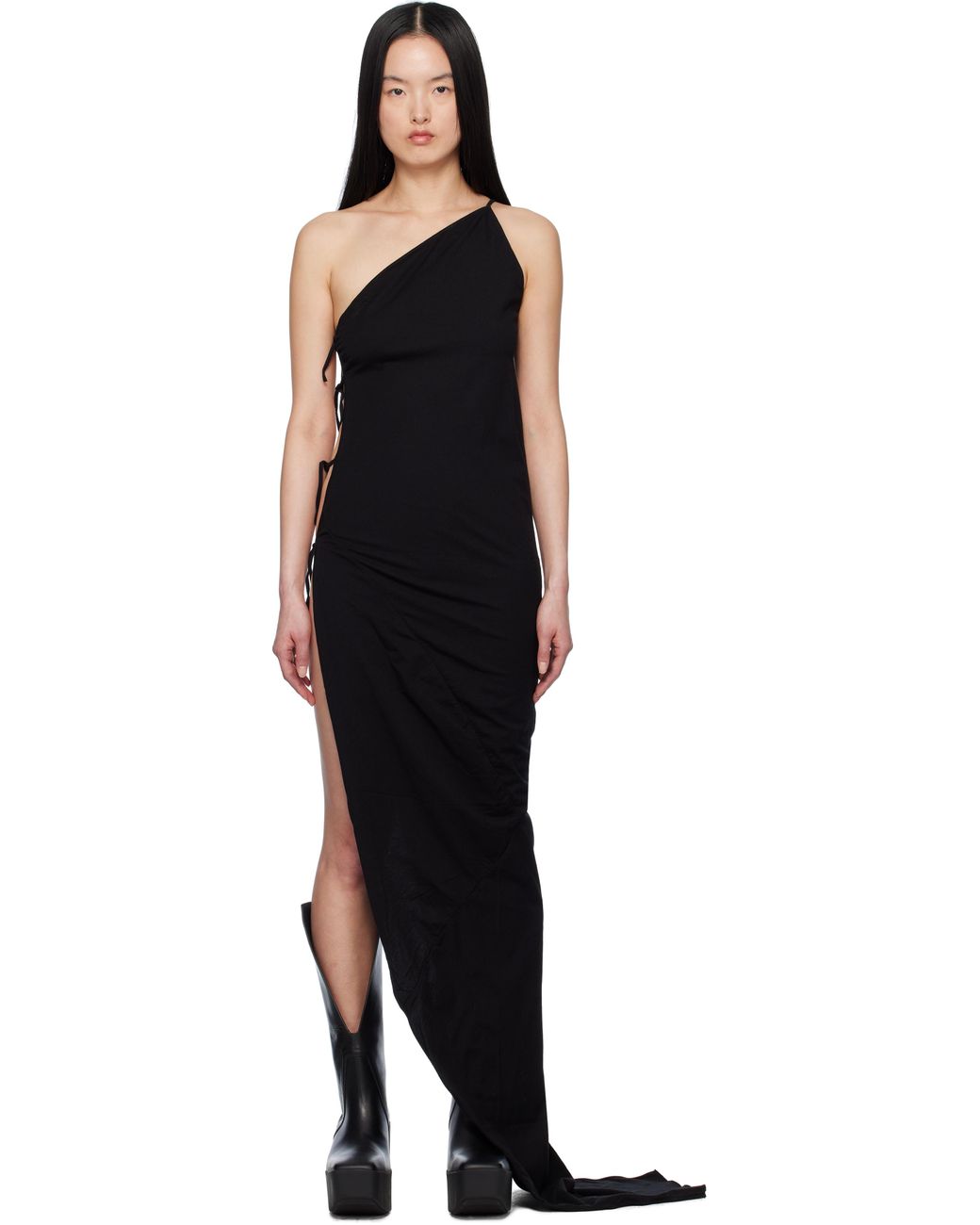 Rick Owens Hollywood Taco Maxi Dress in Black | Lyst