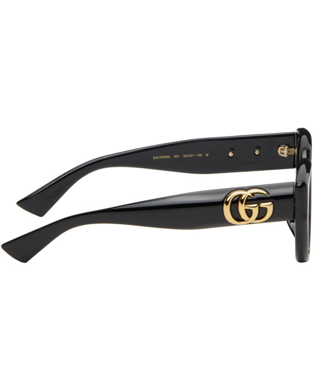 Gucci Black Low Nose Bridge Fit Sunglasses