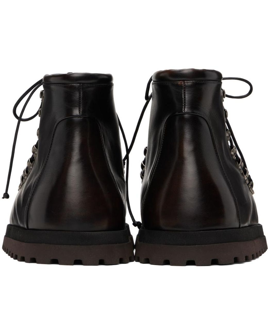 Marsèll Leather Lace-Up Platform Boots in Black for Men | Lyst