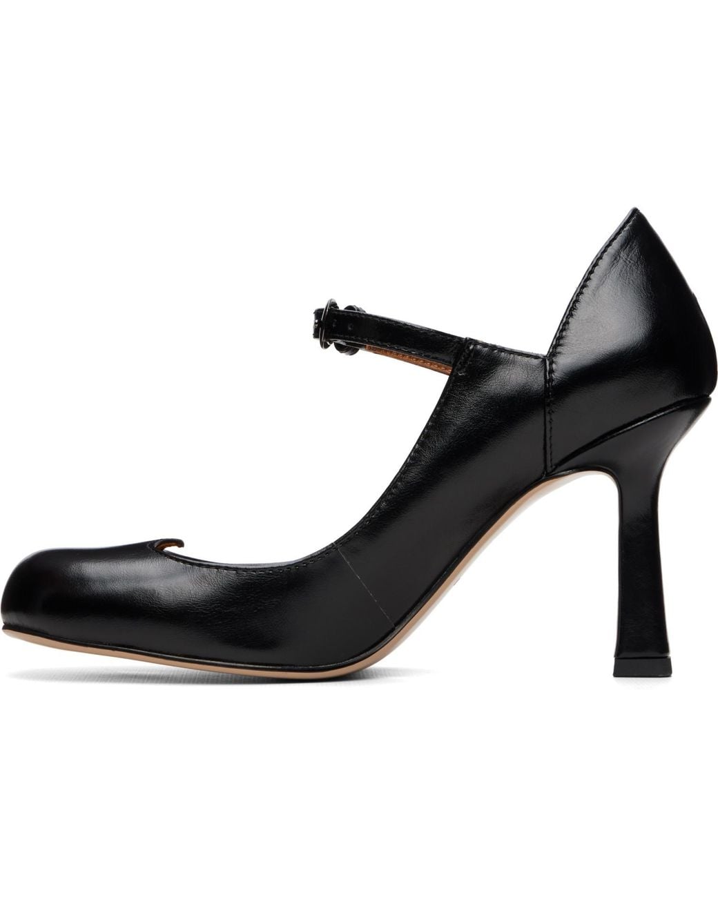 ShuShu/Tong Black Round Toe Mary Jane Heels
