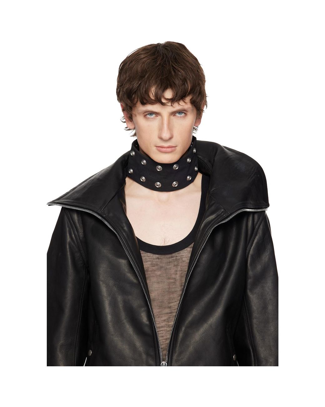 Rick Owens Concordians Strobe Neck Band Choker in Black for Men | Lyst