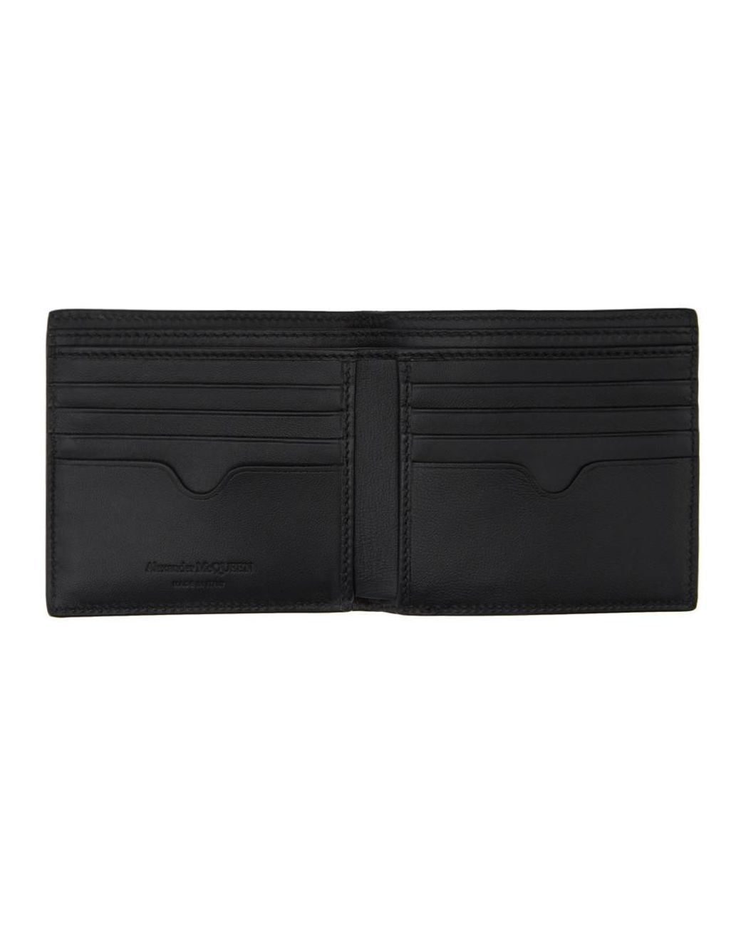 McQueen Black Iridescent Bifold Wallet for Men | Lyst