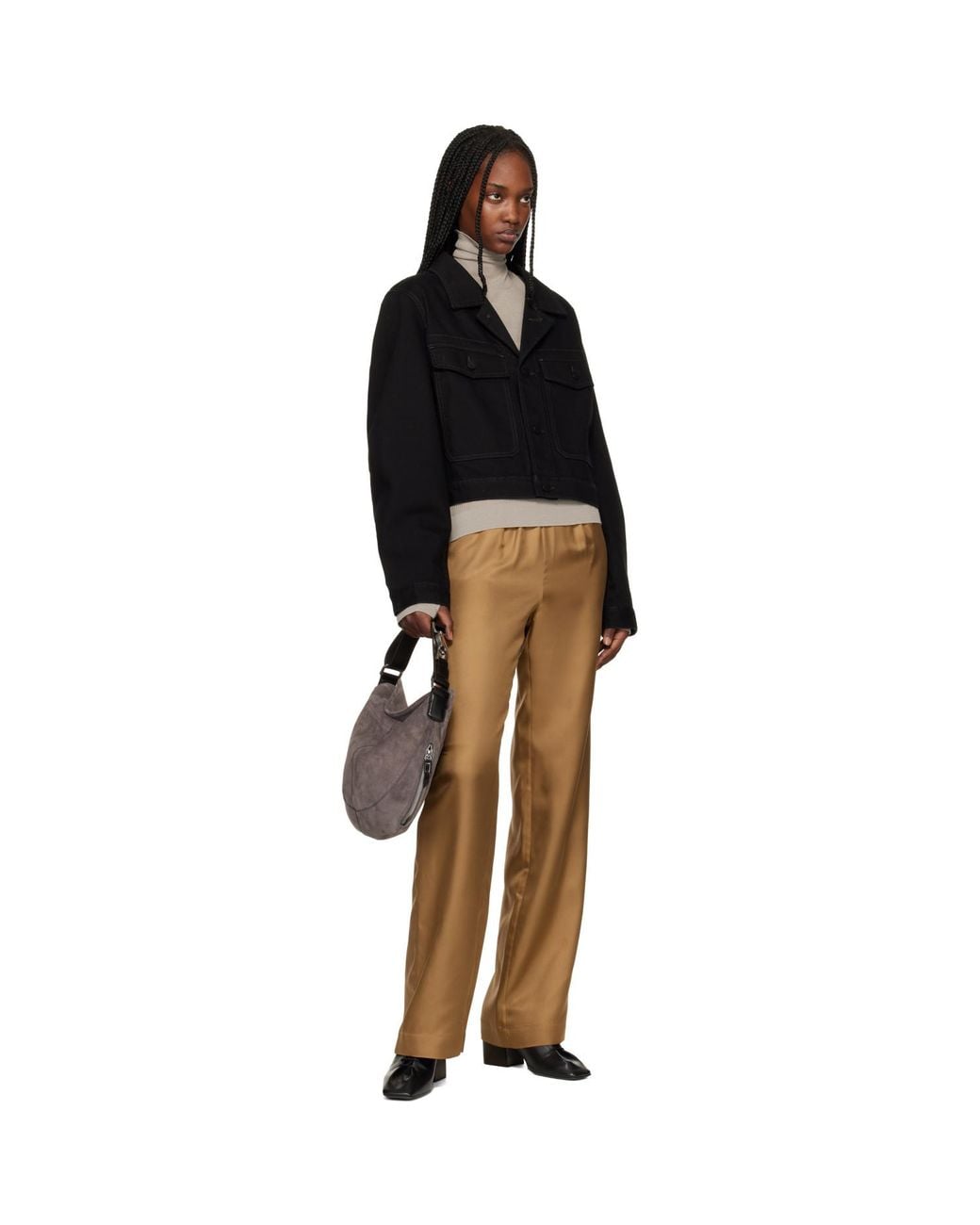 Lemaire Gray Quiver Clip Bag