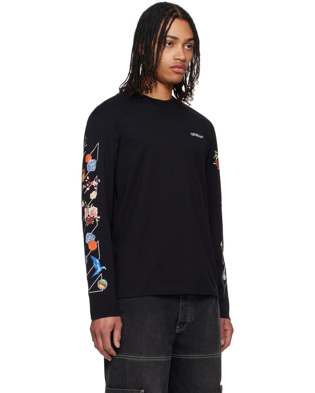 【関税込み】Off-White ブラック Fresco Diag Skate Tシャツ Off-White c/o Virgil Abloh Fresco Diag Skate T-Shirt in