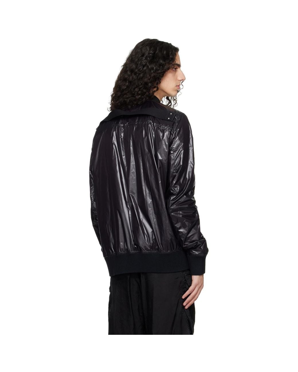 Rick Owens Black Temple Classic Flight Bomber Jacket for men