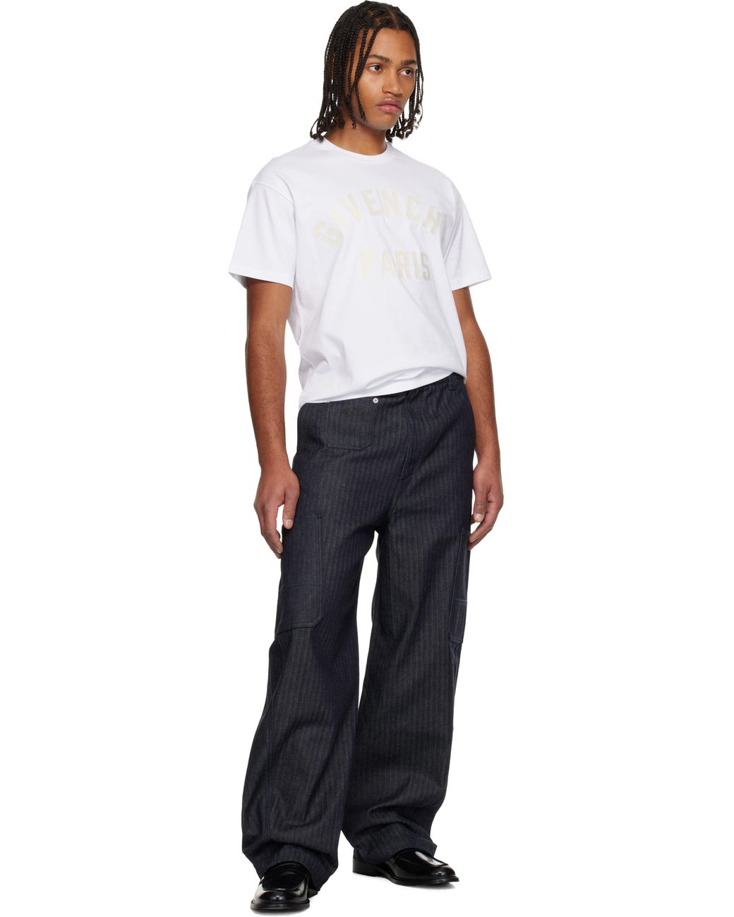 Givenchy White Paris' Embroidery T-Shirt for men