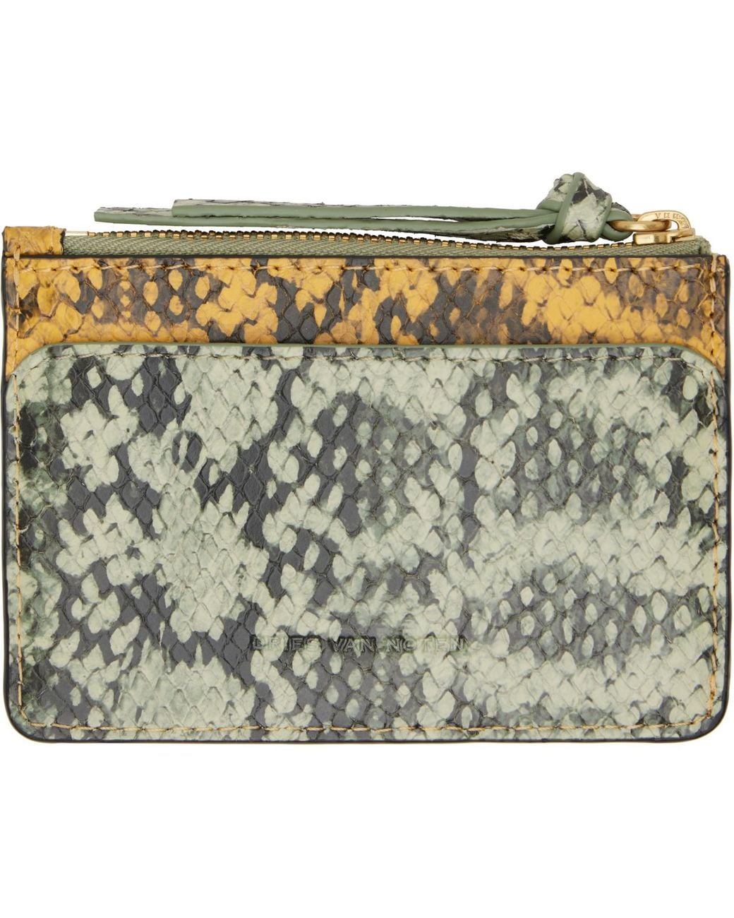 Dries Van Noten Metallic Leather Card Holder