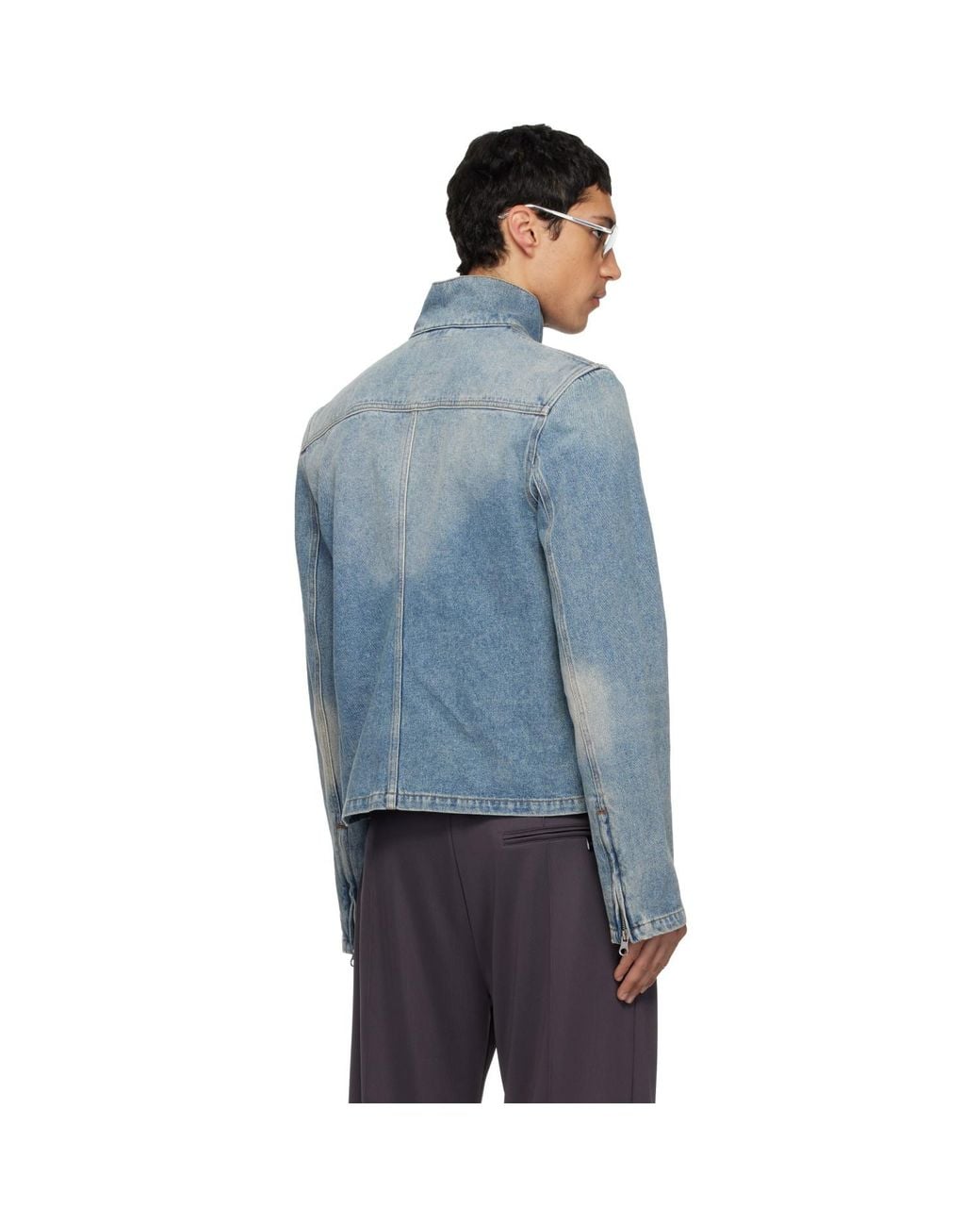 Courreges Blue City Shadow Denim Jacket for men