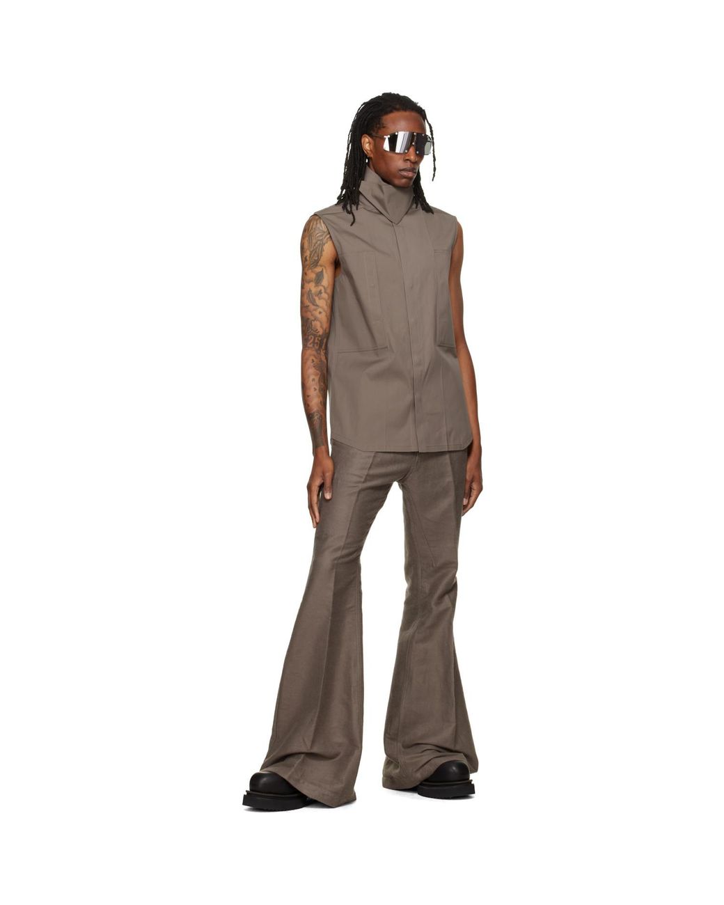 Rick Owens Brown Tower Sl Outershirt for men