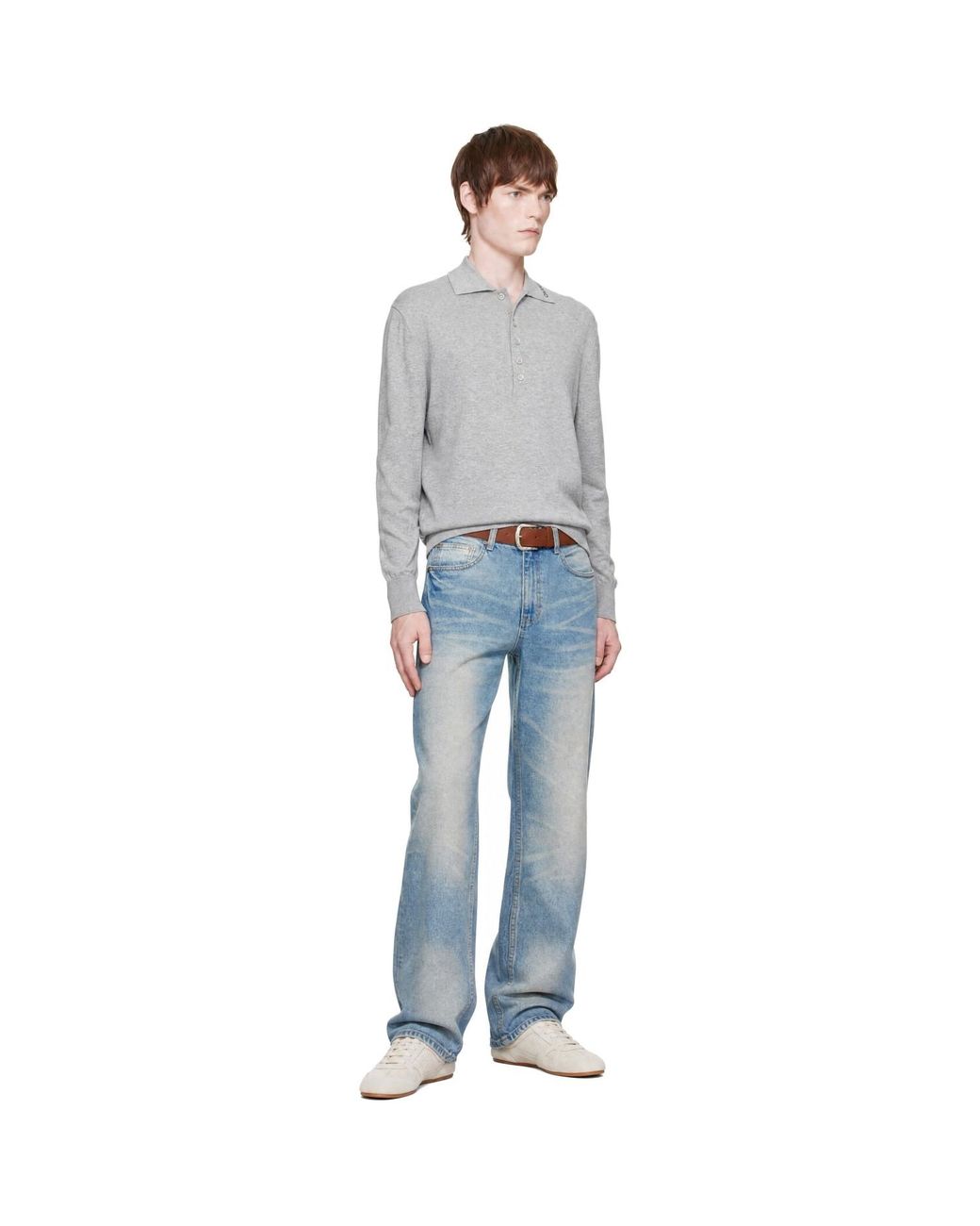Carrera Gray Milton Long-Sleeve Polo for men
