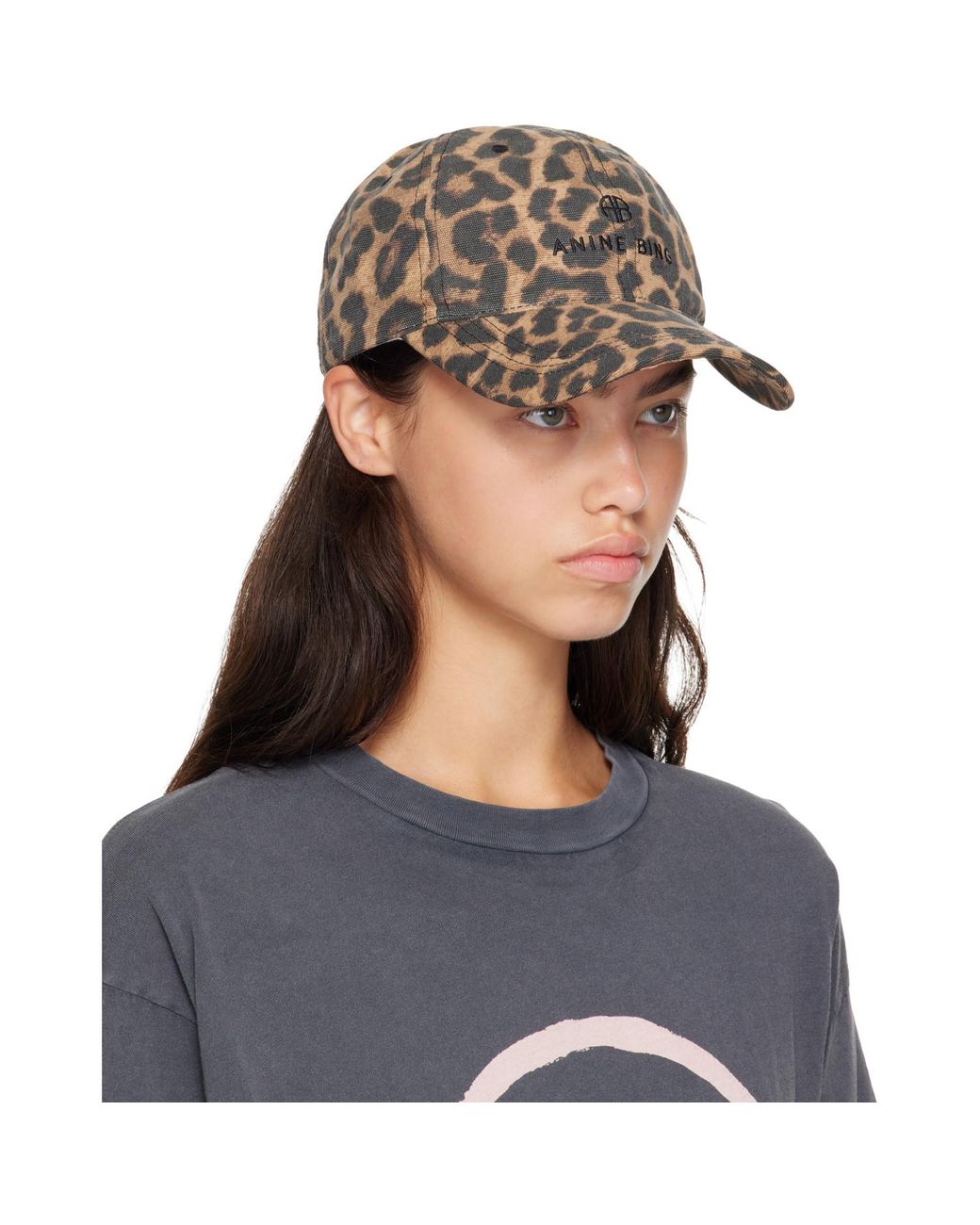 Anine Bing Blue Tan Jeremy Baseball Cap